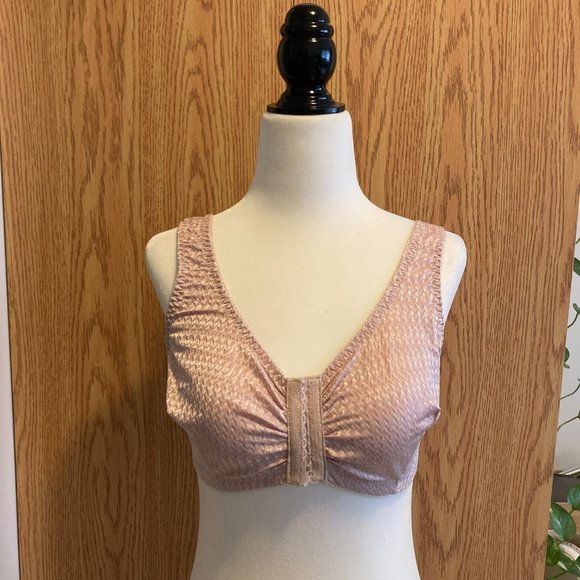 VINTAGE STYLE BRA - SIZE 38 - SILK SATINY FABRIC - Picture 7 of 9